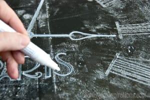 Painting Chalk Stencil Design