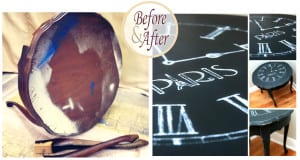 Clock Table Chalk Transfer Before & After