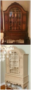 Before & After China Cabinet Painted w Annie Sloans Chalk Paint
