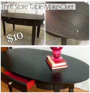 Thrift Store Table Before & After