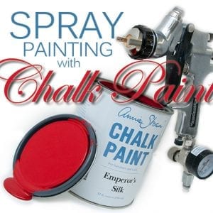 Using a spray gun with chalk paint