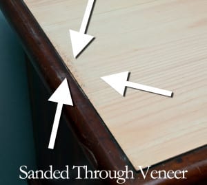Sanded Through Veneer