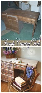 decoupage desk before & after