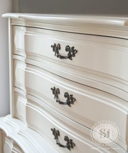 AntqWht French Provincial Tall Drsr