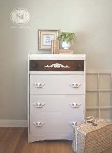 painted&stained waterfall dresser