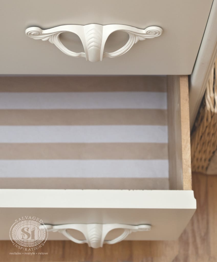 paper lined dresser drawer