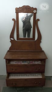 Antique Dresser w Mirror Before