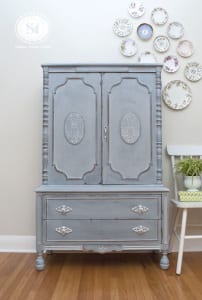 French Country Armoire - Shutter Gray