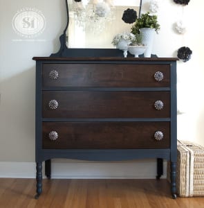 Painted&Stained Dresser - Bluestone Cottage Paints1