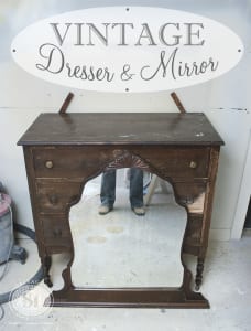 Vintage Dresser&Mirror-Before