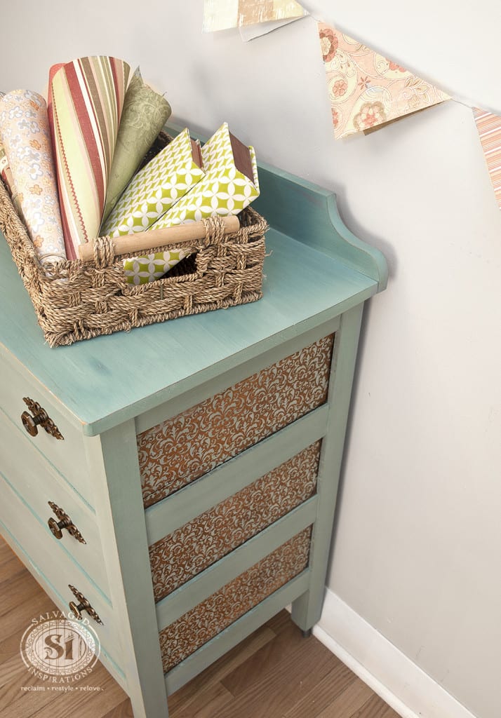 Stenciled and Painted Dresser - Milk Paint