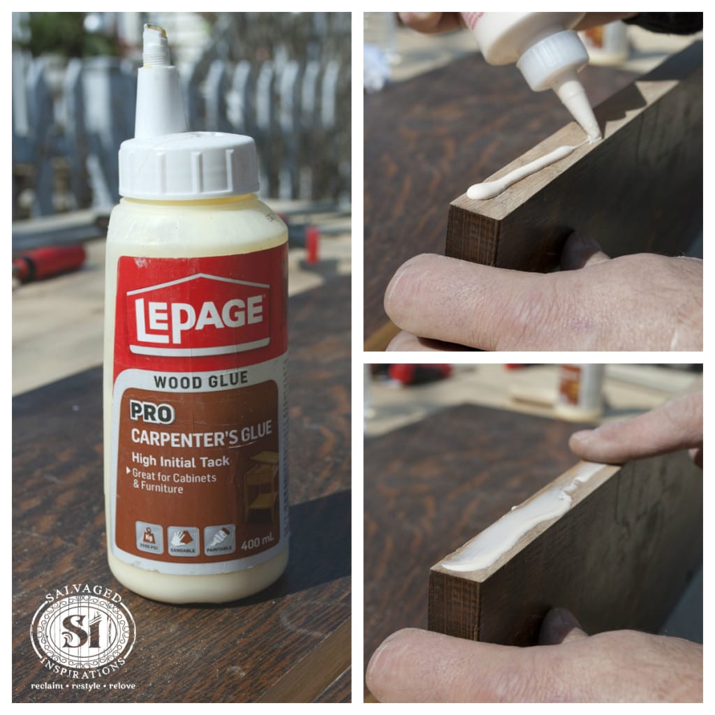 Applying Wood Glue to Board Edge