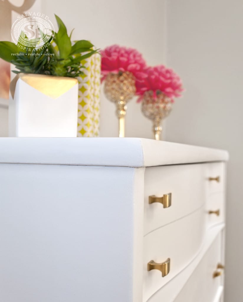 Gold and White Dresser