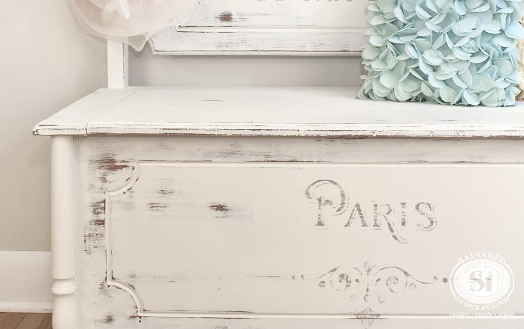 Paris Inspired Painted Bench-Chest