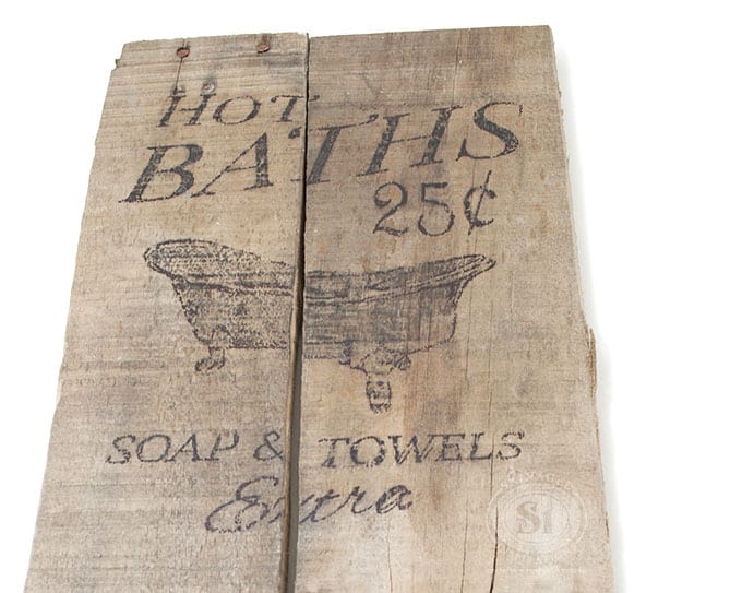Bath Sign From Pallet Boards