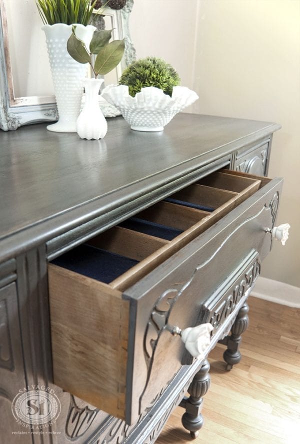 Buffet Restyling General Finishes Driftwood Buffet Restyle - Salvaged Inspirations