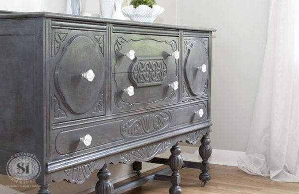 Buffet Restyling General Finishes Driftwood Buffet Restyle - Salvaged Inspirations