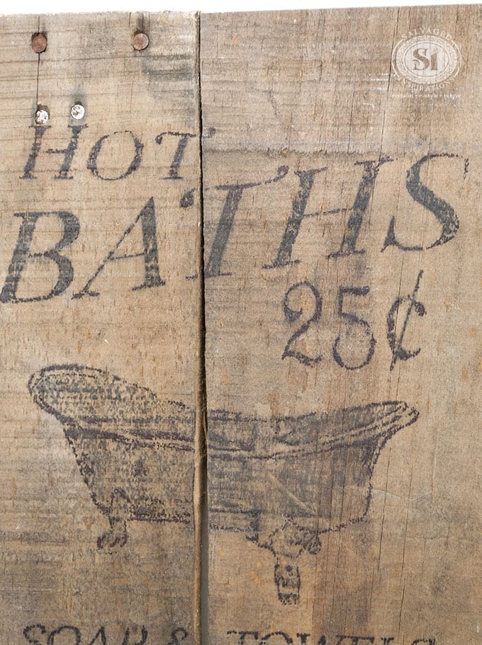 Hot Bath Pallet Board Sign
