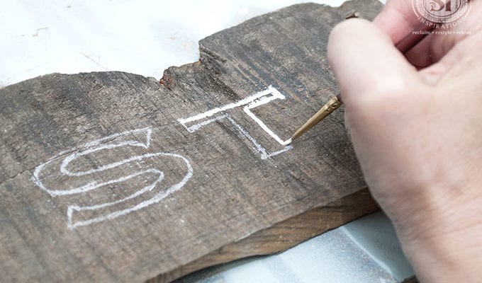 Painting Main St Pallet Sign