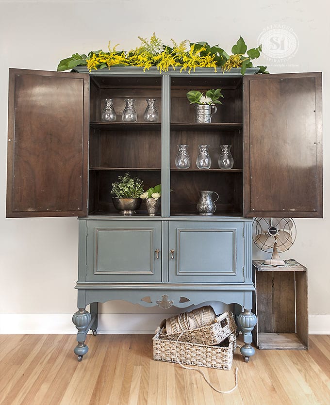 Inside Painted Cabinet -MDGiveaway