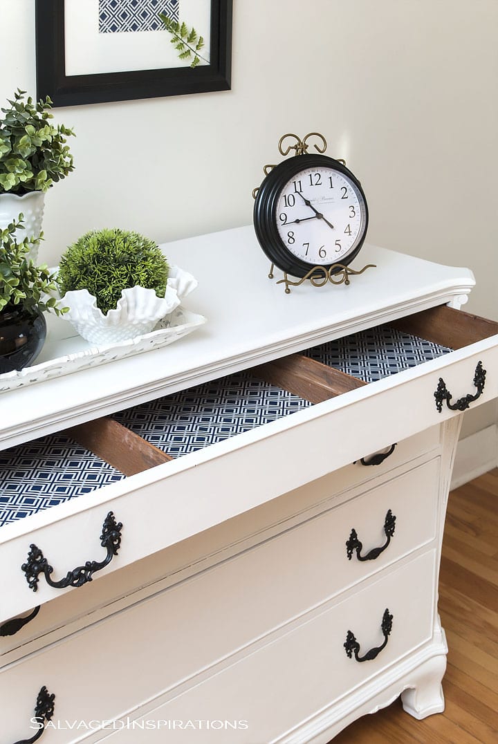 AnnieSloan Pure White French Buffet Makeover