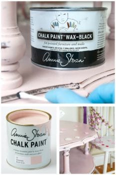 Black Wax Pink Table Makeover