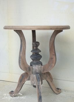 Stripped and Sanded Wood Side Table