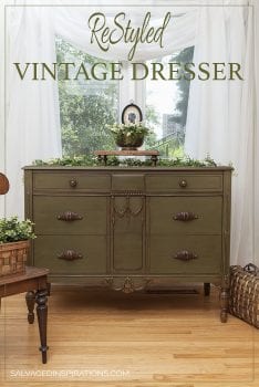 ReStyled Vintage Olive Dresser - SI Blog