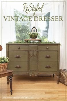ReStyled Vintage Olive Dresser - SI Blog