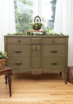 SI Blog - ReStyled Vintage Olive Dresser