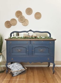 Blue Painted Buffet - Salvaged SideBoard