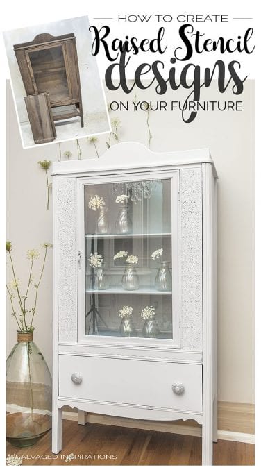 How To Create Raised Stencil Design - Salvaged Inspirations