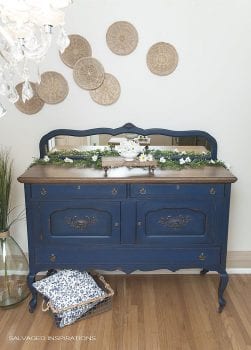Salvaged Inspirations Blue Painted Buffet