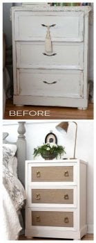 Adding Wallpaper to Painted Furniture - Before and After