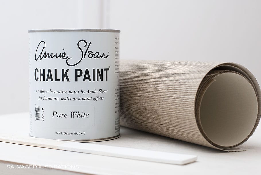 Annie Sloan Pure White & Textured GrassCloth Wallpaper
