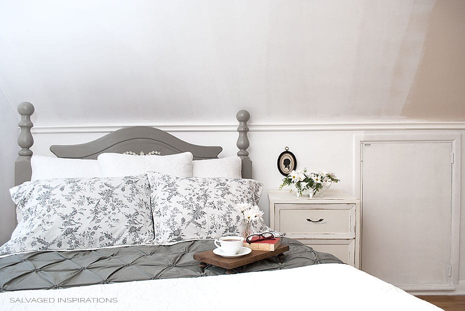 Master Bed Makeover w Painted HeadBoard