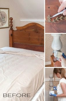 Salvaged Pine Bed Before - Makeover