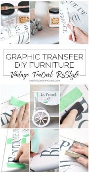 Graphic Transfer DIY Furniture - TeaCart ReStyle