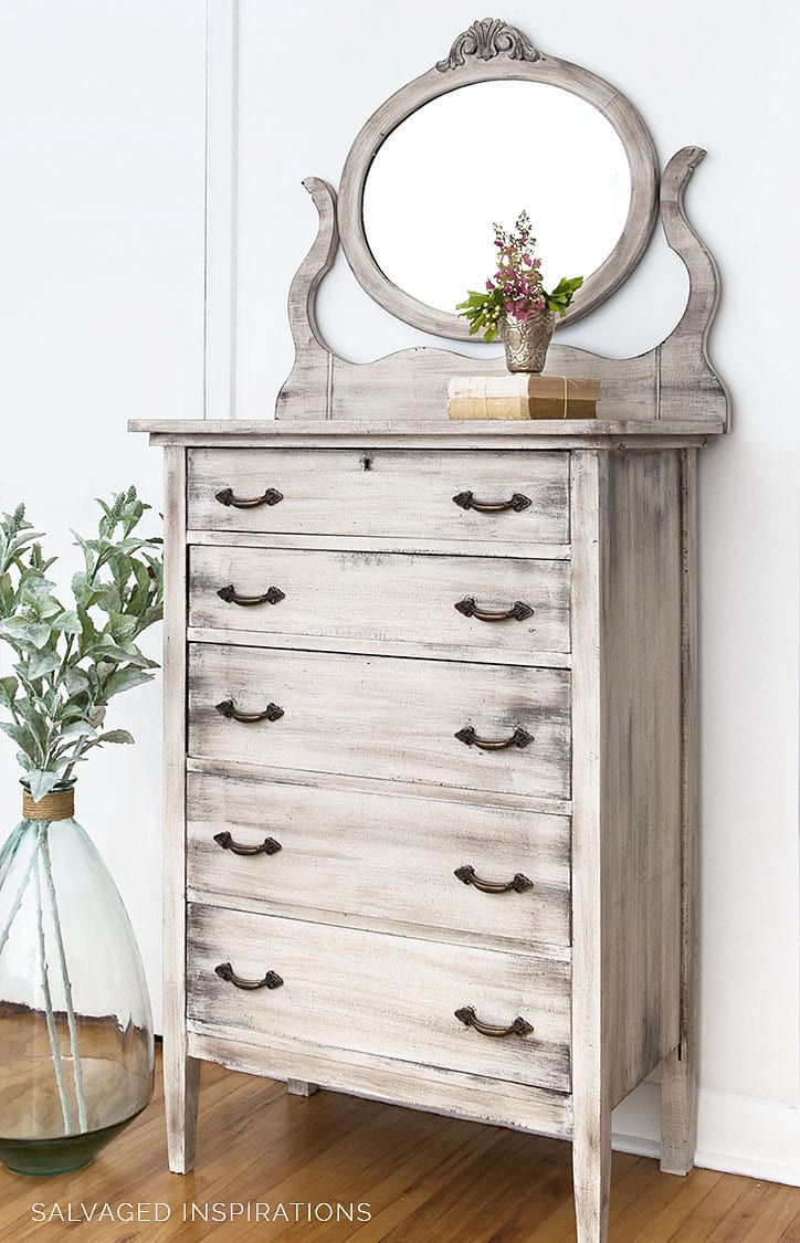 How To Create Weathered Wood With Paint - Restyled Dresser1