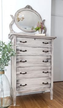 Modern Farmhouse Dresser with DIY Painted Weathered Wood