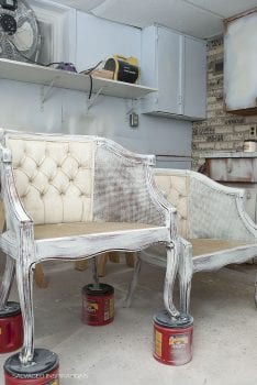 Painting Side Chairs for Bedroom Makeover - Salvaged Inspirations
