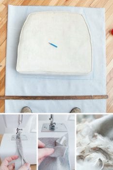 Sewing Seat Cushion for Chair Makeover