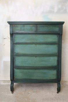 Using Black Wax on Layered Paint - Dresser Makeover