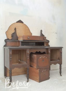 Before Pic - Vintage Vanity Salvaged Inspirations