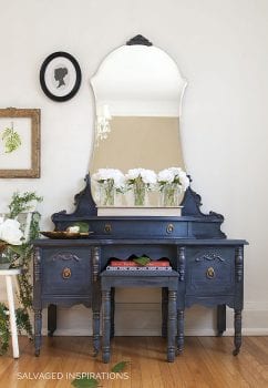 DB Chalk Mineral Painted Vintage Vanity - Salvaged Inspirations
