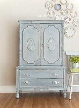 Milk Painted Vintage Armoire - Salvaged Inspirations