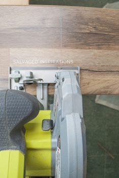 Cutting Flooring for Bathroom Corner Cabinet