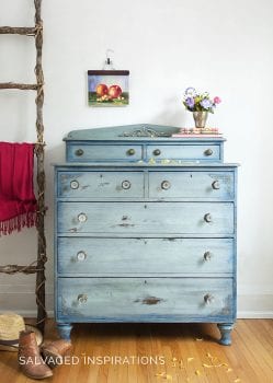 Painted Vintage Dresser Makeover w Dixie Belle Paint