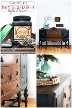 Dixie Belle Paint | Painted And Stained Vinaage Buffet Makeover