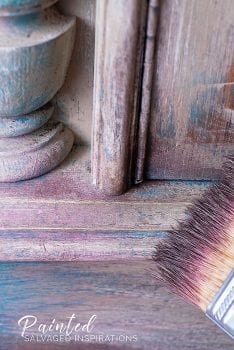 Furniture Painting With Wax-Close Up of Pink and Brown Wax